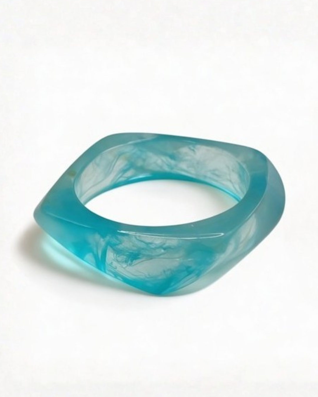 Geo Resin Bangle Bracelet - 2 COLORS