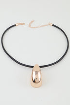 Polished Teardrop Braid Necklace