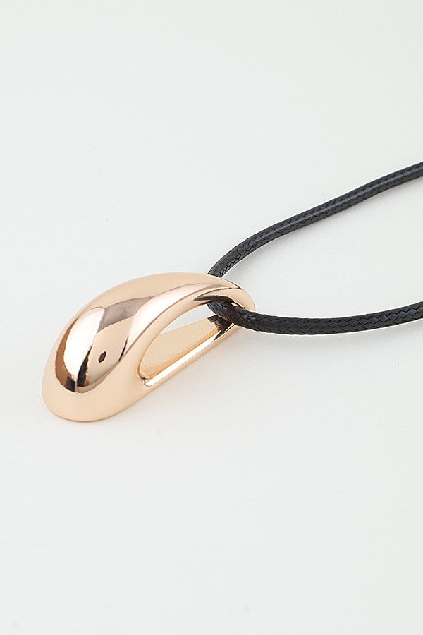 Polished Teardrop Braid Necklace