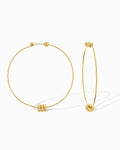 2" Rondelle Bead Hoop Earrings