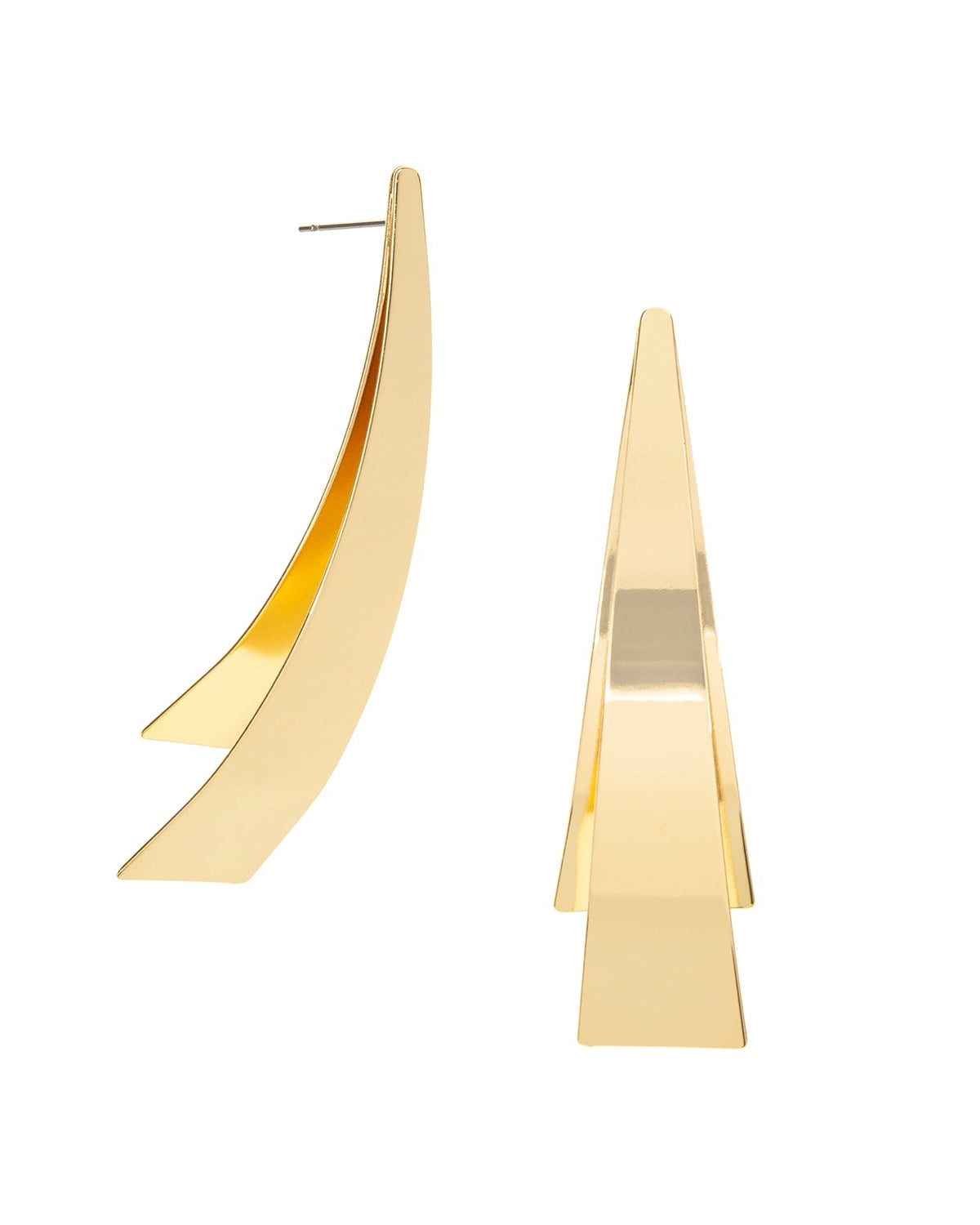 Layered Angle Drop Earring - GOLD