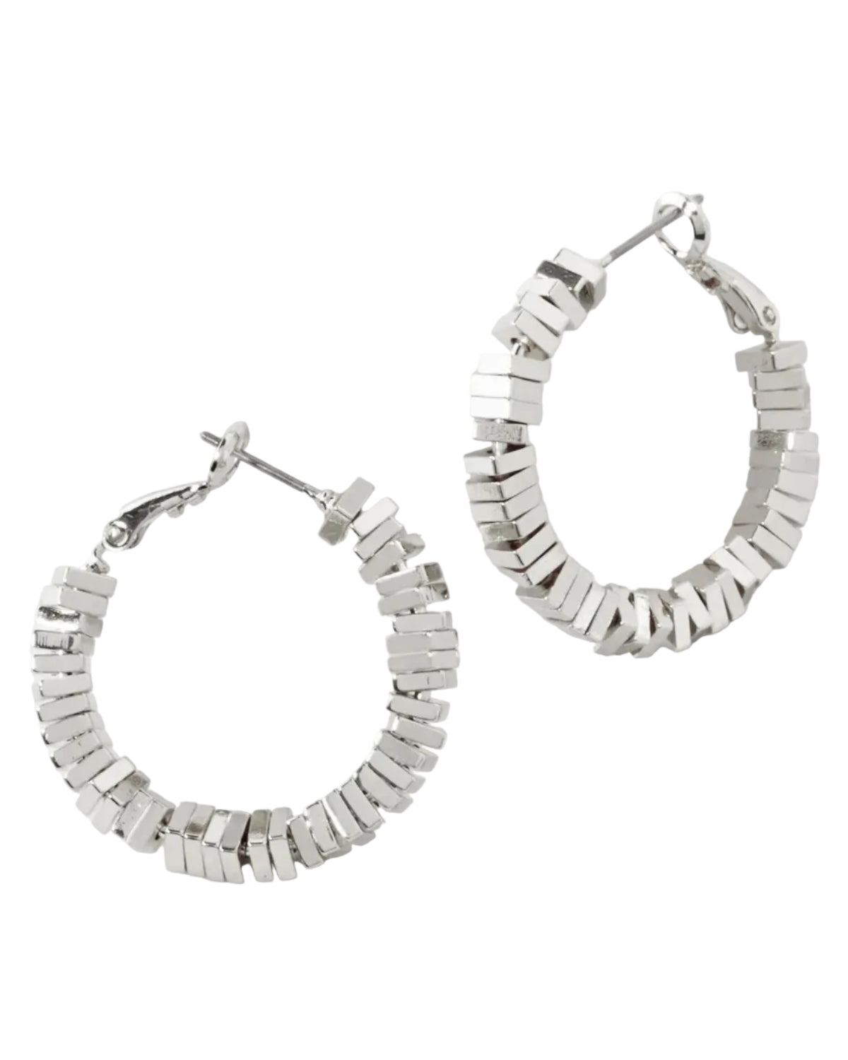 Abstract Hinge Hoop Earrings