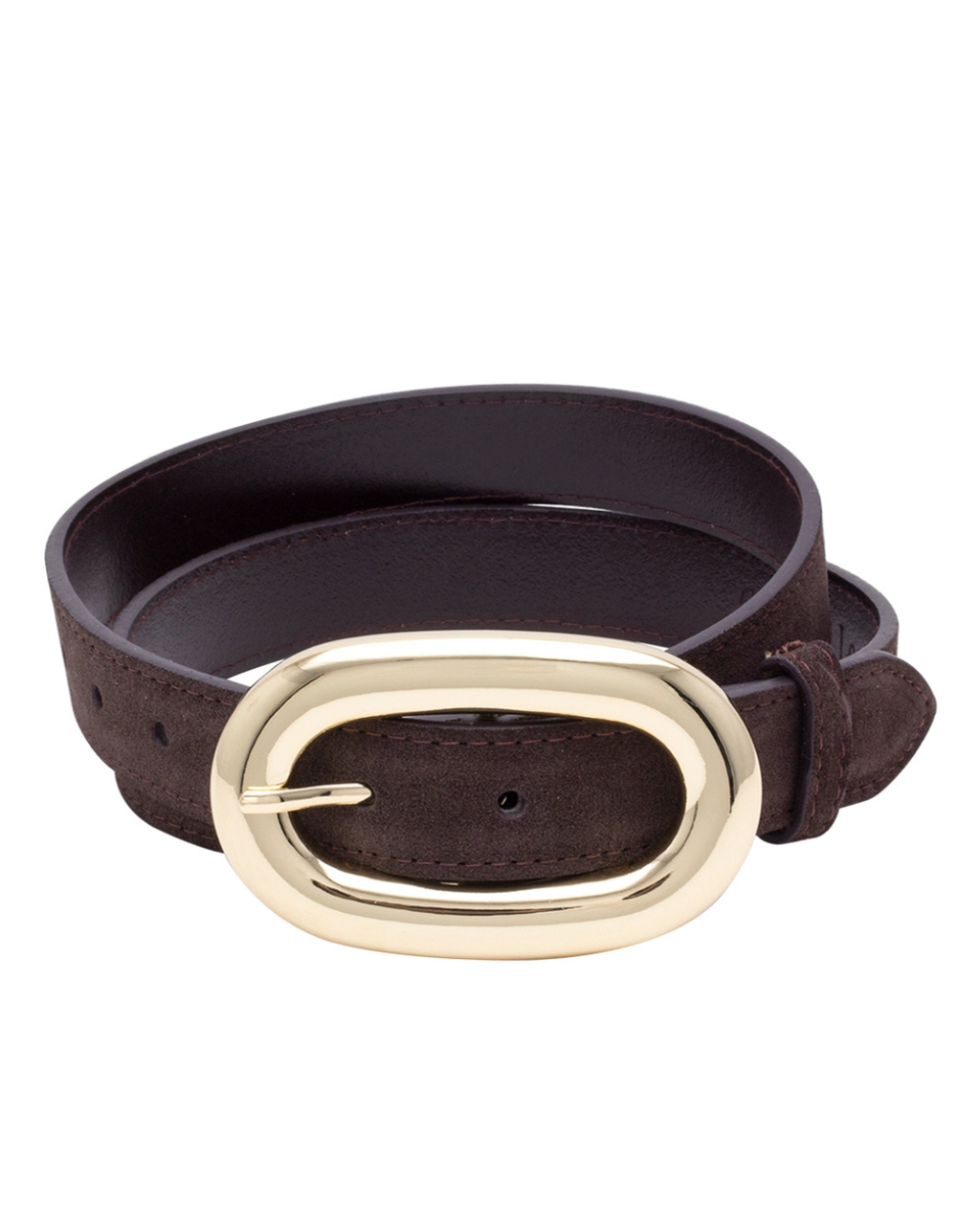 Genuine Suede Leather Oval Belt - 3 COLORS