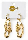 Gemelli Golden Link Drop Earrings