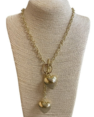 Toggle Heart Duo Necklace