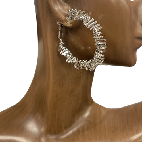 Abstract Hinge Hoop Earrings