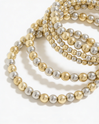 Two Tone Beaded Bracelet Set