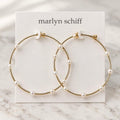 Marlyn Schiff Gold-Plated Pearl Hoop Earrings – Tarnish Resistant