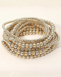 Two Tone Beaded Bracelet Set