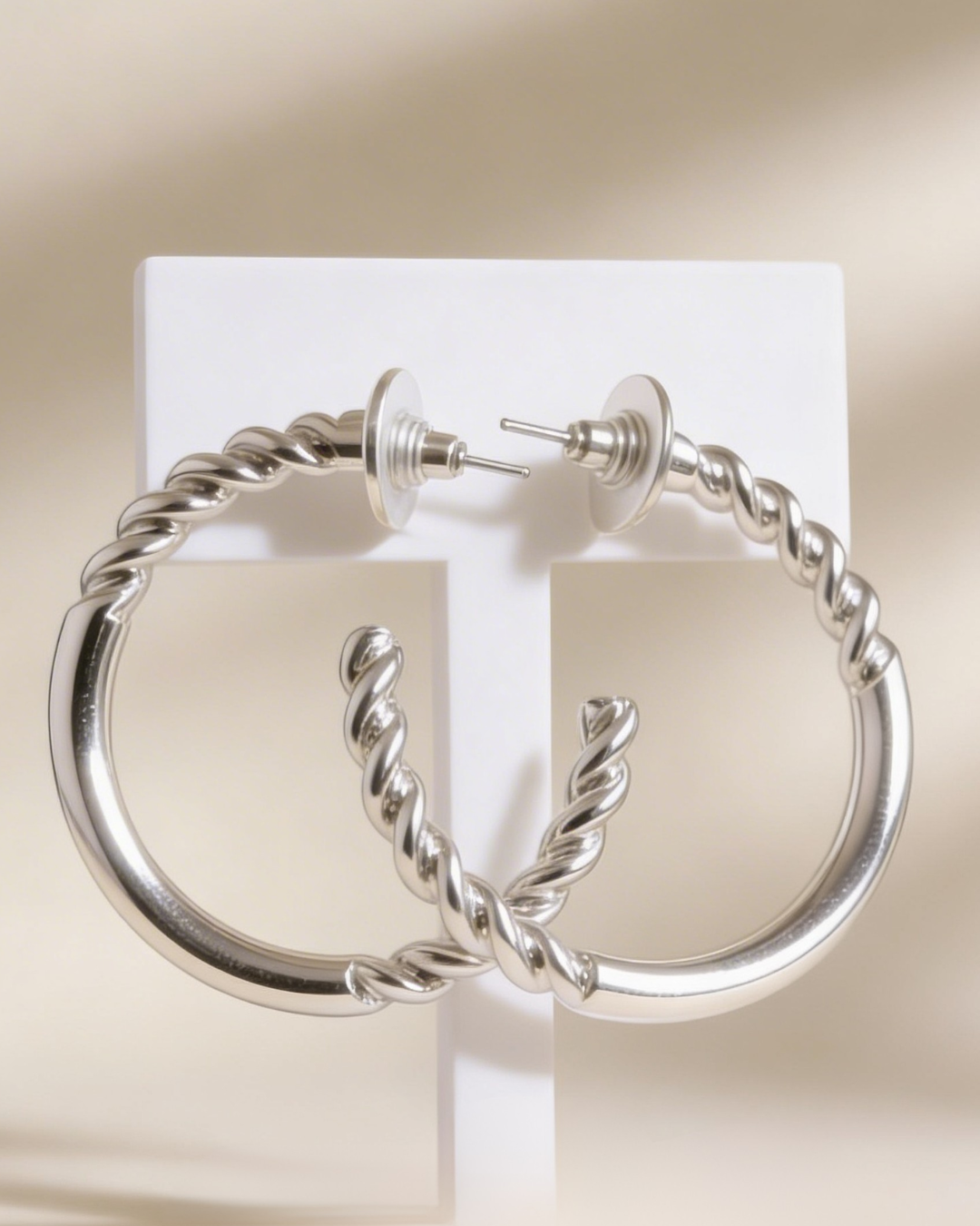 Romy Silver Wrap Hoop Earring