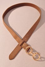 Modern Horsebit Suede Belt- 2 COLORS